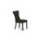 3-Pc Dinning Room Set Includes a Wooden Table and 2 Black Linen Fabric Dining Room Chairs with Button Tufted Back - Black Finish-1847924322-1847924327-1845624636