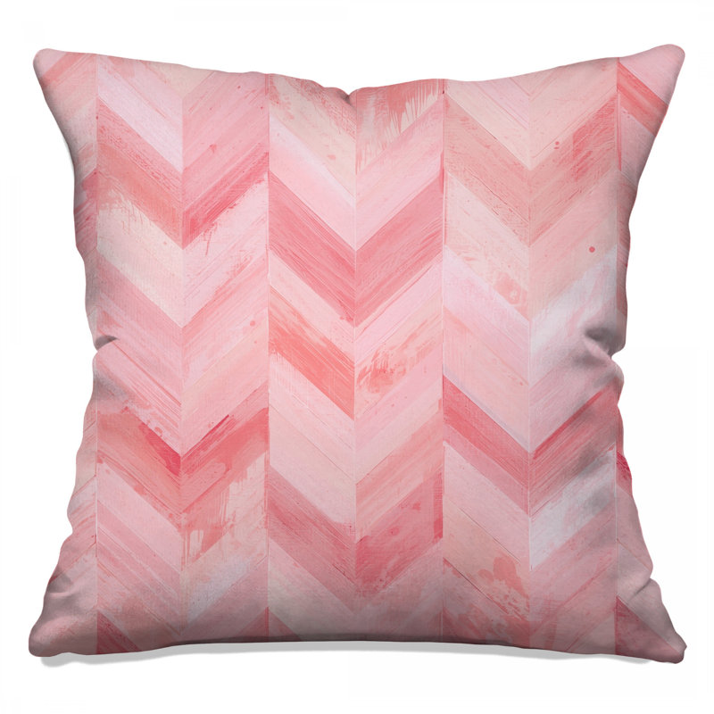 Coussins décoratifs à double face rose, 16 po x 16 po