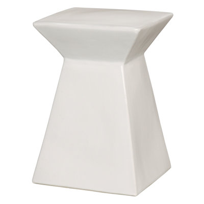 Tabouret de jardin droit en céramique fabriqué à la main H 18 po