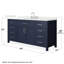 Meuble-lavabo simple autoportant de 66 po avec plateau en quartz Beckett-108352146-108352147-108352149