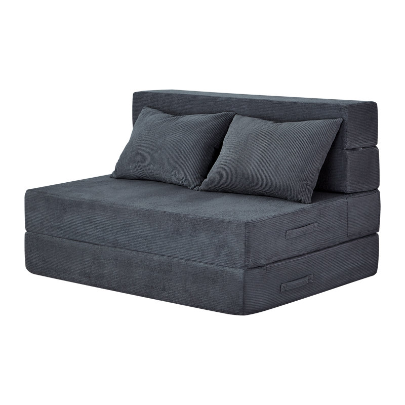Canapé-lit convertible, canapé-lit pliable simple, Gris foncé, Floor Couch Twin 39“