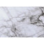 Table contemporaine 3 pièces avec stratifié en marbre blanc et cadre en métal