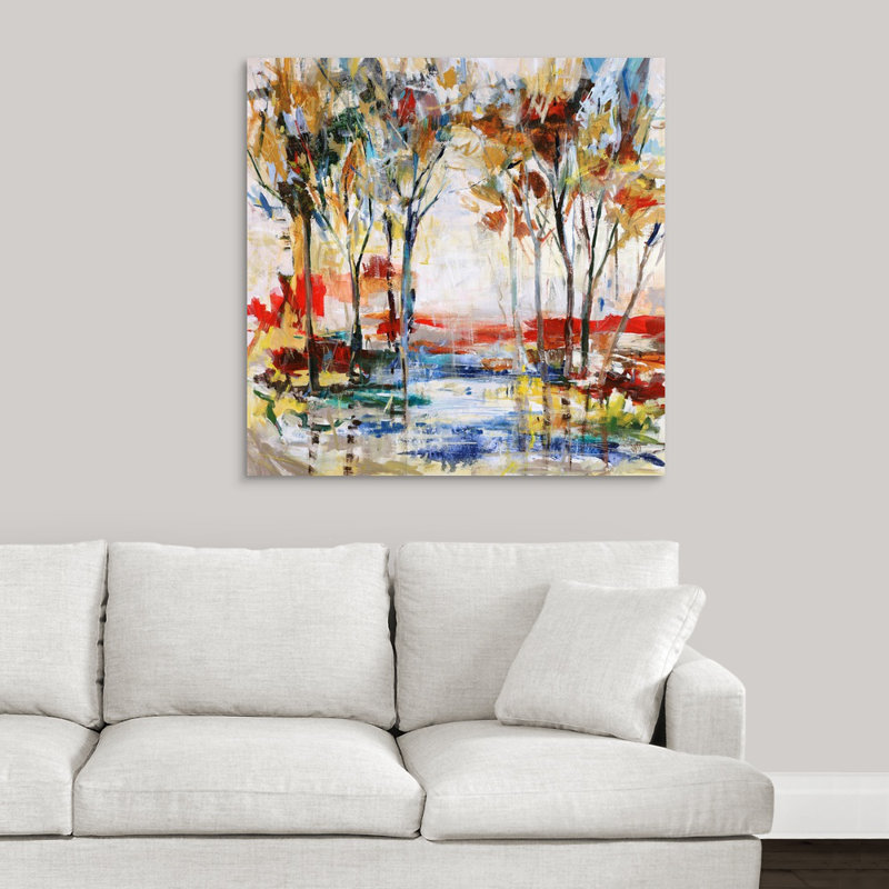 « Red Cliff Grove », reproduction d'art Aniha, Tolya, H 35 po x l 35 po x 1,5 po, Toile