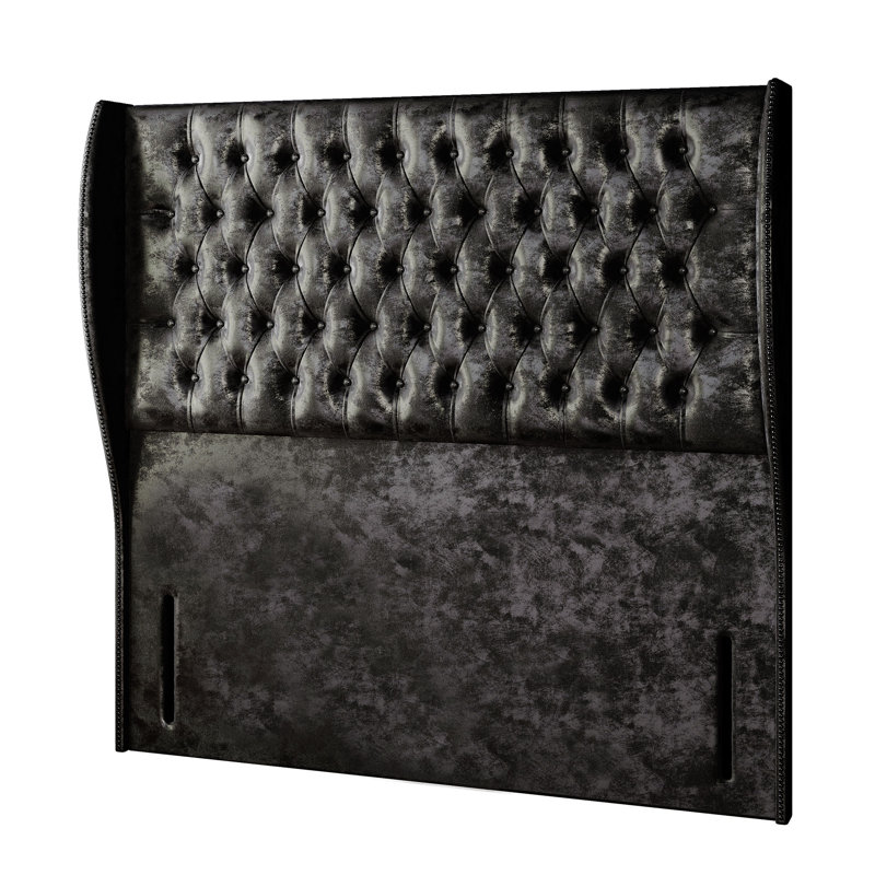 Mandalay Upholstered Headboard, Double (4'6), Black