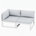 Coussin gris clair / structure blanche