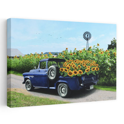 Ensoleillé et tournesols, art abstrait contemporain tournesol