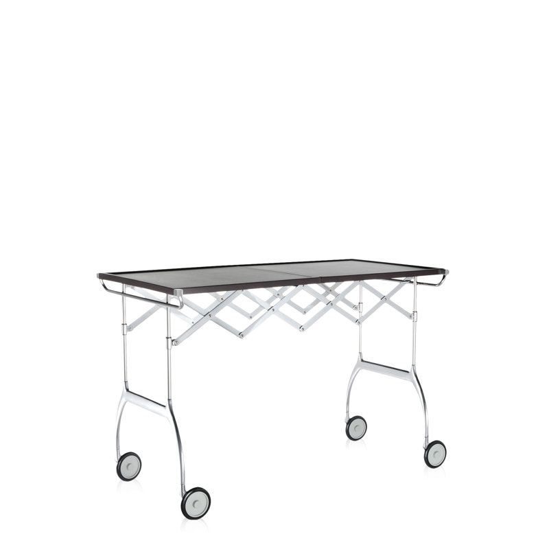 Battista Metal Bar Cart, Matte Plum