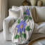 Dahlia simple, marché aux fleurs, couverture en sherpa de qualité supérieure, reproduction d'art luxueuse-97195695