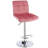 Square Back Adjustable Bar Stool Velvet-856585545
