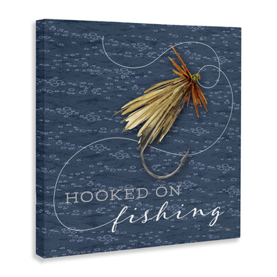 Hooked On Fishing Hobby Canvas Wall Art, design by Holly Thomas Stein