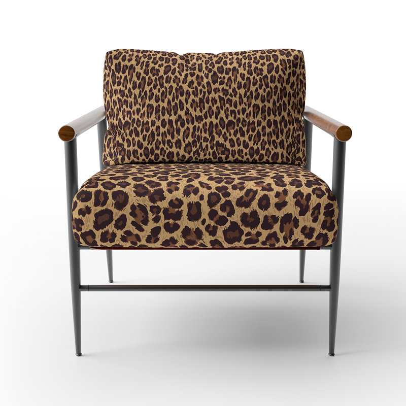 Leopard Fur II - Fauteuil d'appoint rembourré en velours