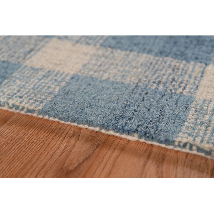 Highland Dunes Maney Hand Tufted Wool Plaid Rug & Reviews | Wayfair