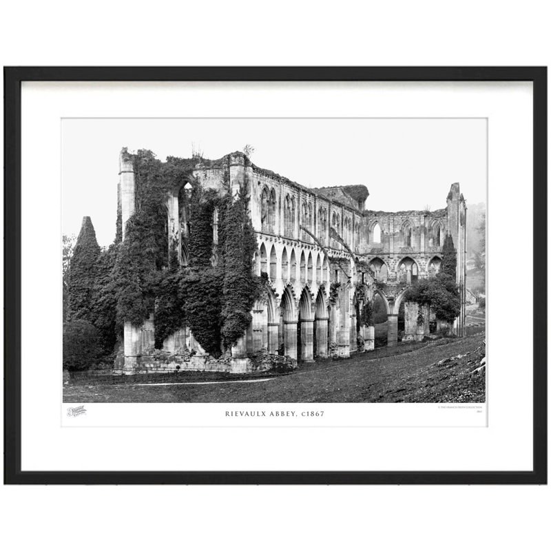 Rievaulx Abbey, C1867 by Francis Frith - Single Picture Frame Print, 60cm H x 80cm W x 2.3cm D