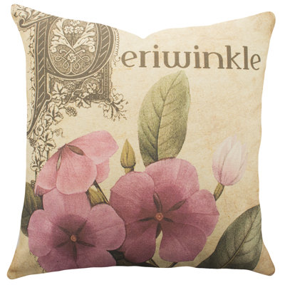 Floral Cotton Blend Reversible Throw Pillow