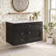 Meuble-lavabo mural en bois aggloméré 36 po à fermeture en douceur intégré avec tiroirs et lavabo simple en céramique à 3 trous 36 po-646743990