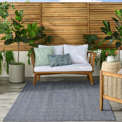  Tapis d'extérieur en denim 6 pi x 9 pi Tulum