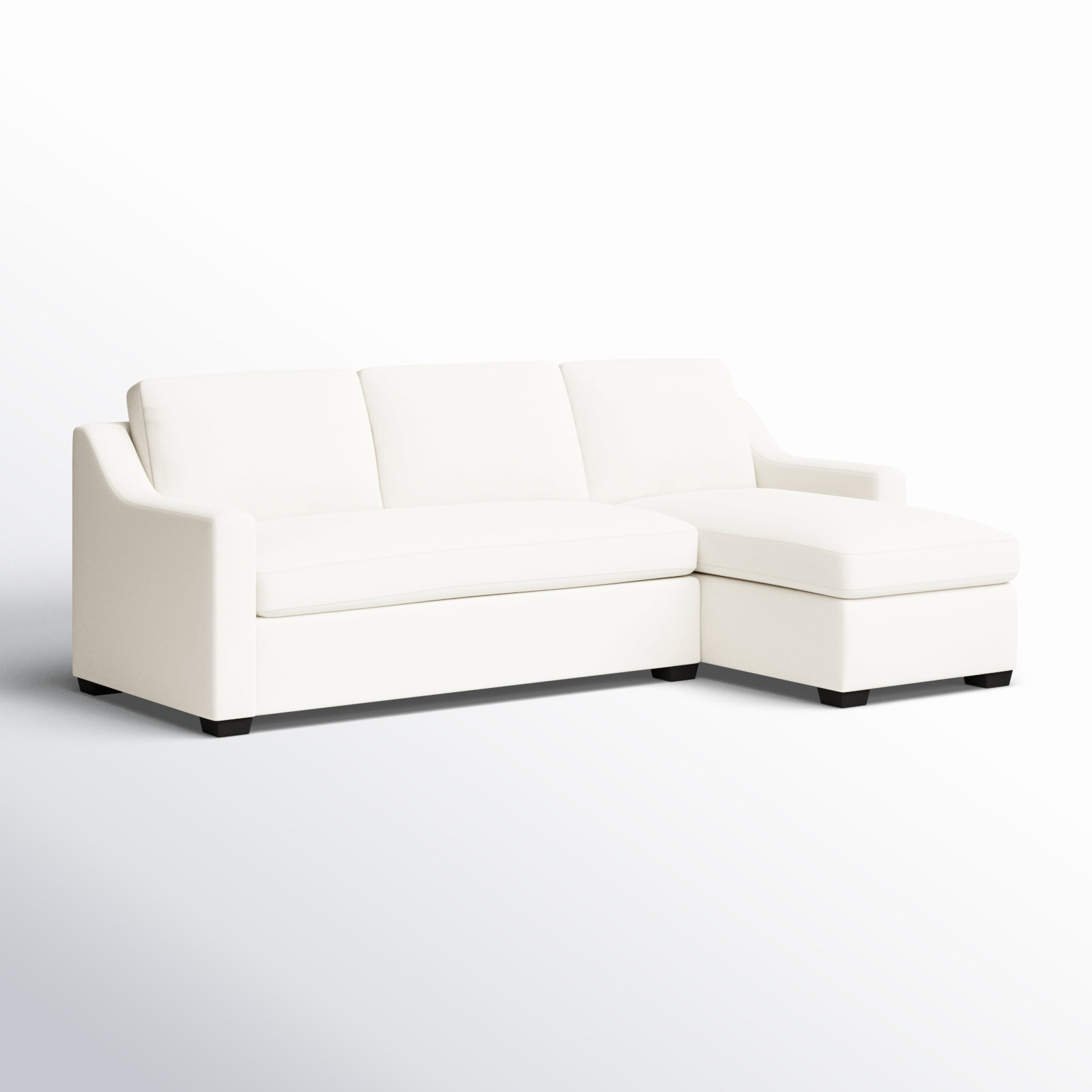Cranbrook Upholstered Chaise L-Sectional, Right Hand Facing, Bayou Off White Canvas