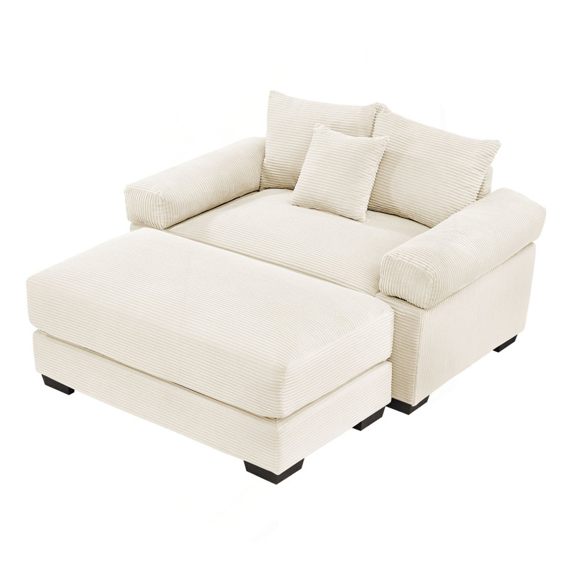 Canapé modulaire surdimensionné 54,3 po Cloud, Crème