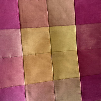 Soldo Fabric | Multi-Colored Small Square Geometric Silk Fabric | Drapery & Curtain Fabric-Tagged