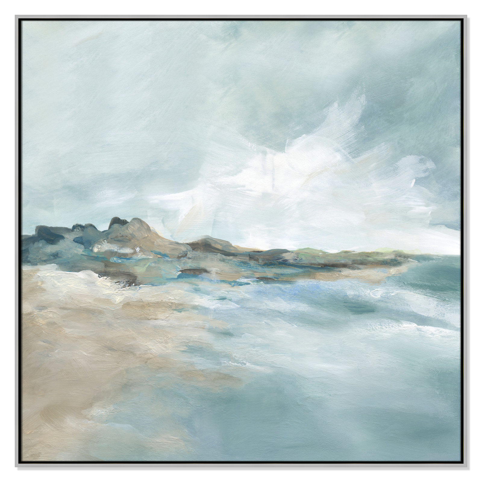 Sandpoint Print by Carol Robinson, Silver, 46.5" H x 46.5" W