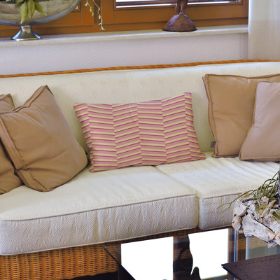Coussin lombaire à rayures fracturées
