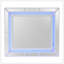 Miroir à DEL avec verre transparent et commode assortie, parfait pour les espaces de coiffeuse modernes