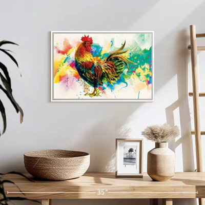 Rooster Paint Splash