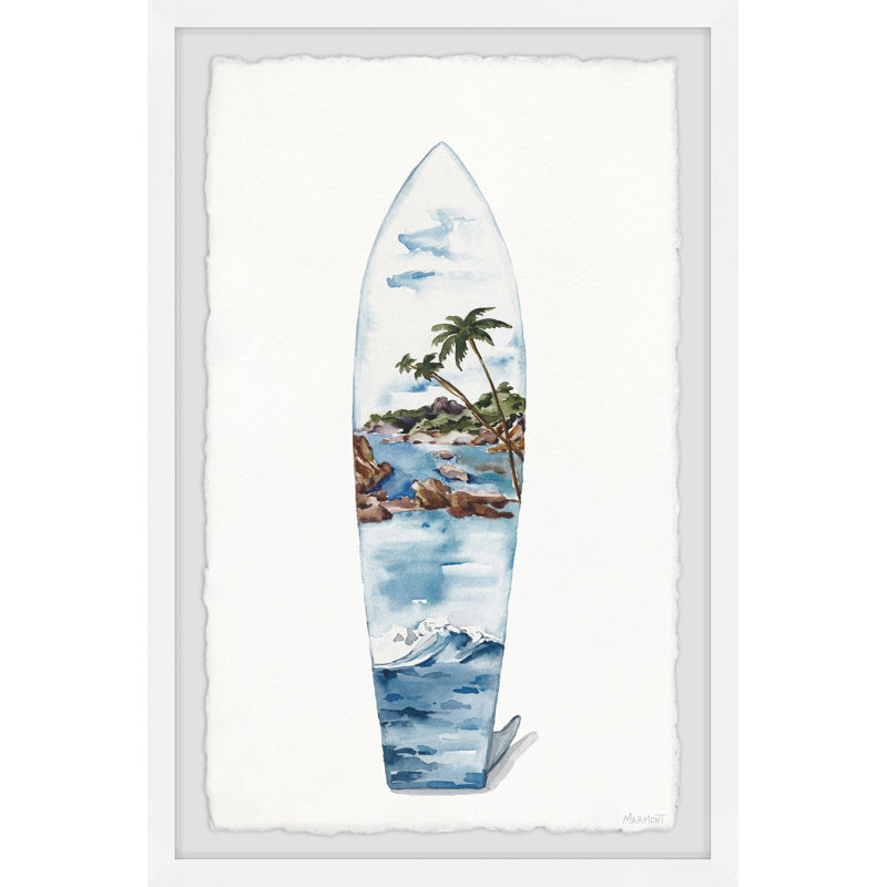 Theresa Surfer Haven, reproduction encadrée, H 30 po x l 20 po x P 1,5 po