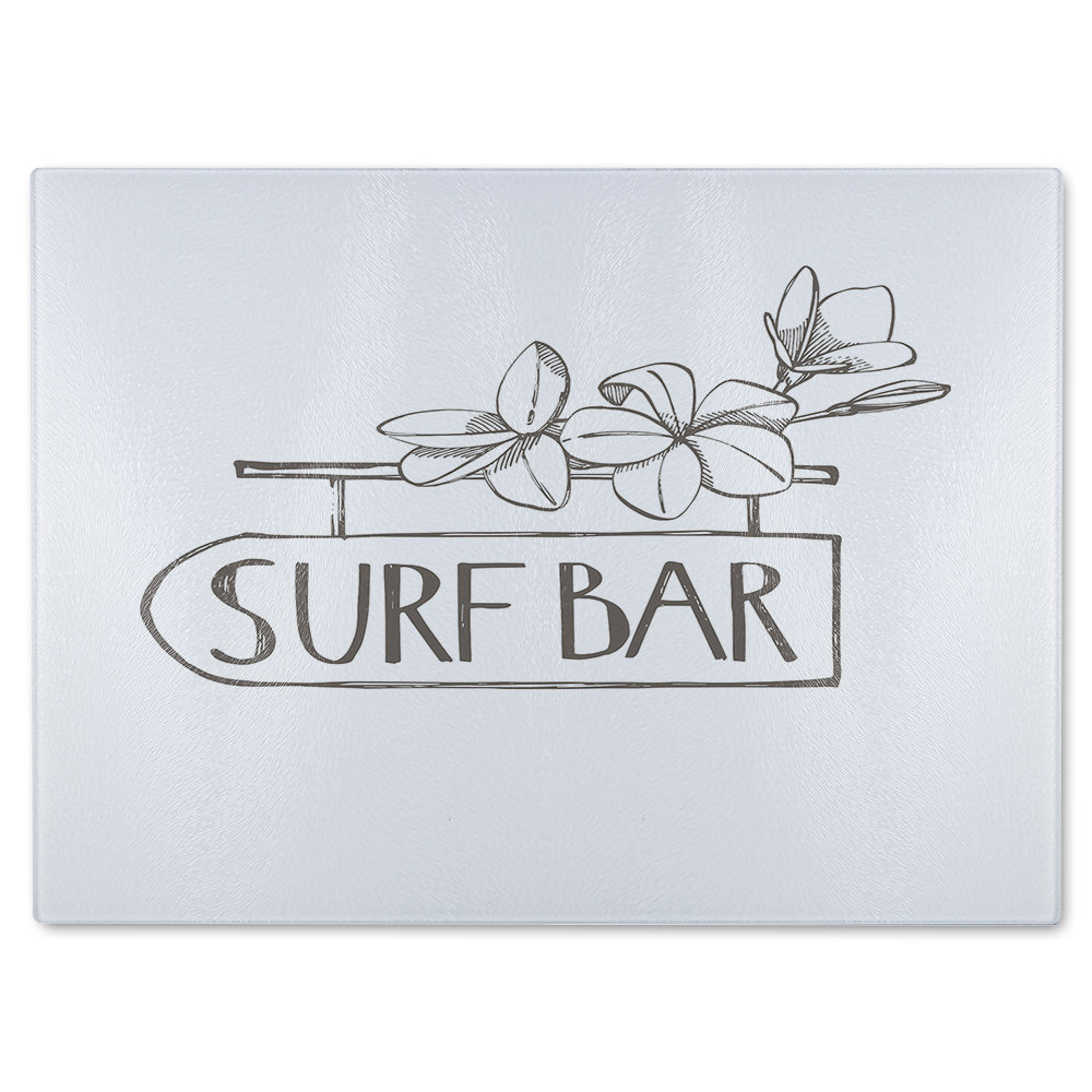 Surf Bar Glass Chopping Board