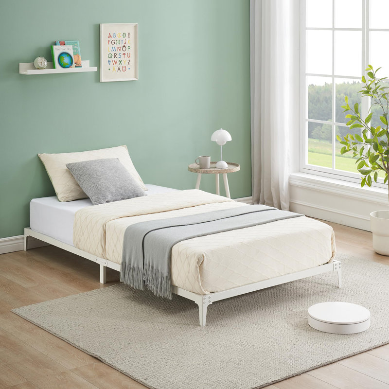 Base de lit 4,6 po Iwen, Blanc, Lit simple