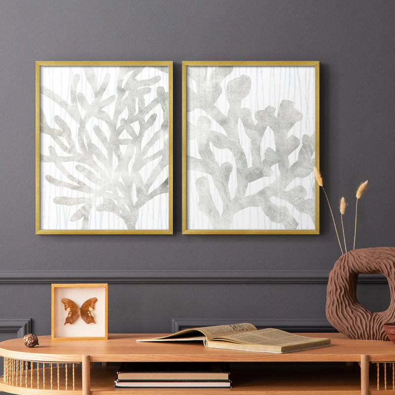 Quiet Coral III - reproduction encadrée de qualité supérieure - prête à être accrochée - aucun clou requis - aucun clou requis