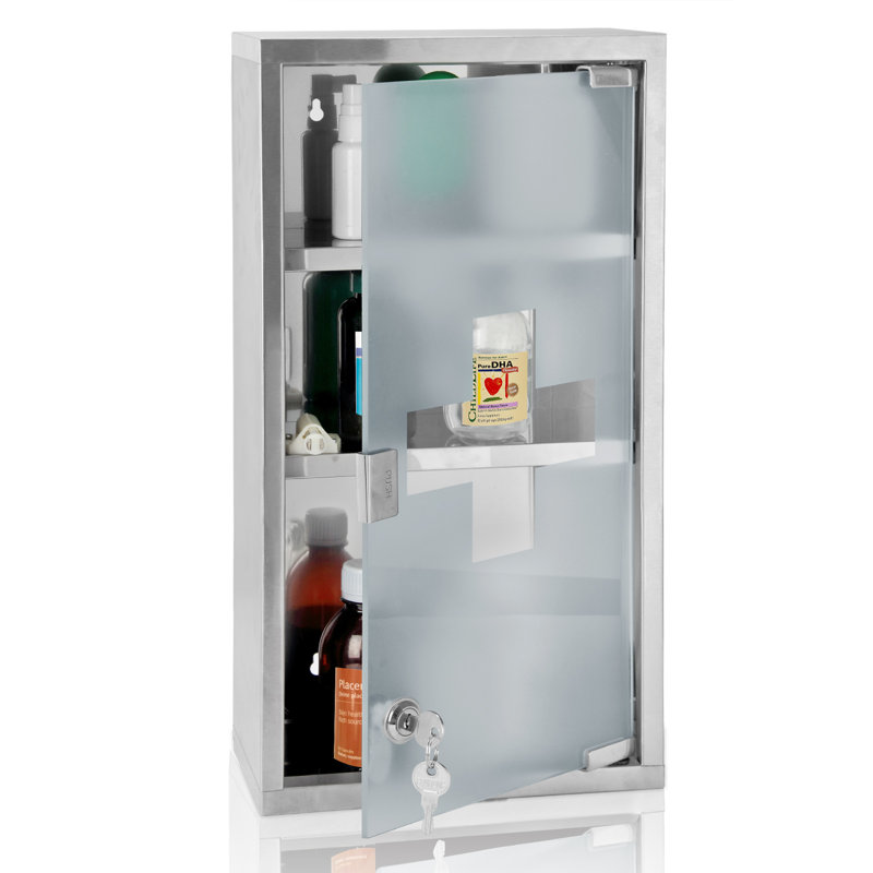 Mersey 25mm W 48.5mm H Surface Framed Medicine Cabinet Mirror 2