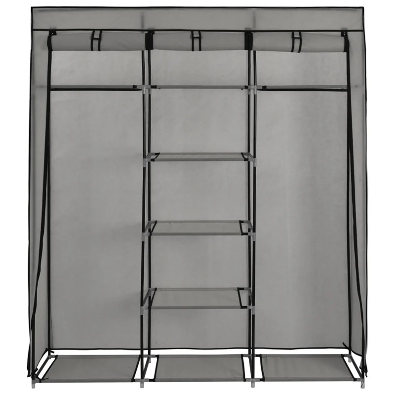 Prickett 381cm Portable Wardrobe, Grey