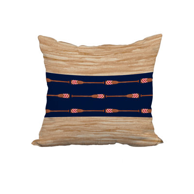 Oar Striped Reversible Throw Pillow