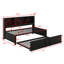 Lit de jour en métal avec couchette, tablettes de rangement et ports USB-149818697