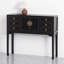 Console noire avec plusieurs tiroirs et rangement à double porte-1937510069