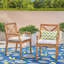Chaise de salle à manger PERLA, 2 pièces avec 2 coussins crème, pour la cour, le bord de la piscine, le jardin