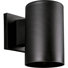 Lanterne d'extérieur cylindrique en plastique incandescente noire Casale