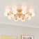 Coblitz Mid-Century Modern Y-Shaped Branch Semi Flush Mount Ceiling Light