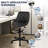  Adjustable Drafting Chair with Backrest & Wheels, Tall Swivel Rolling Stool with Height Adjustable Footrest, PU Leather Ergonomic Office Desk Chair for Workshop Home Kitchen Bar, Black