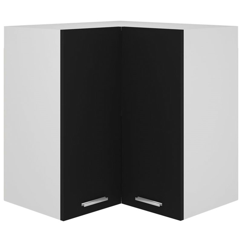 Hanging Corner Cabinet 57X57x60 Cm, Black