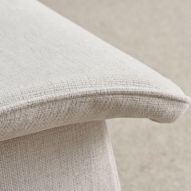 Ensemble de salle à manger extensible 9 pièces avec chaises en lin 9 pièces, Beige