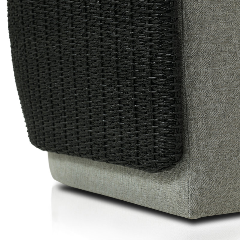 Maven Outdoor Swivel Lounge Chair, Black, Stone Gray