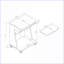 Chariot utilitaire avec tablette coulissante Roulettes verrouillables | Utilisation au micro-ondes / cuisine / ordinateur | Espresso | Panneau de particules et panneau de fibres à densité moyenne