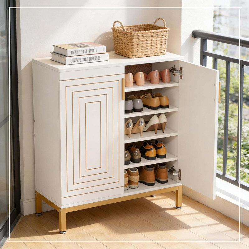 Rangement pour chaussures élégant, armoire à chaussures à 5 niveaux