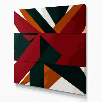 Geometric Abstraction 57 Brown Canvas Wall Art