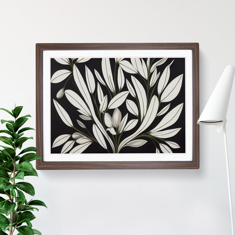 Fantastic Flowers - Single Picture Frame Print, 34cm H x 46cm W x 2cm D, Walnut Framed