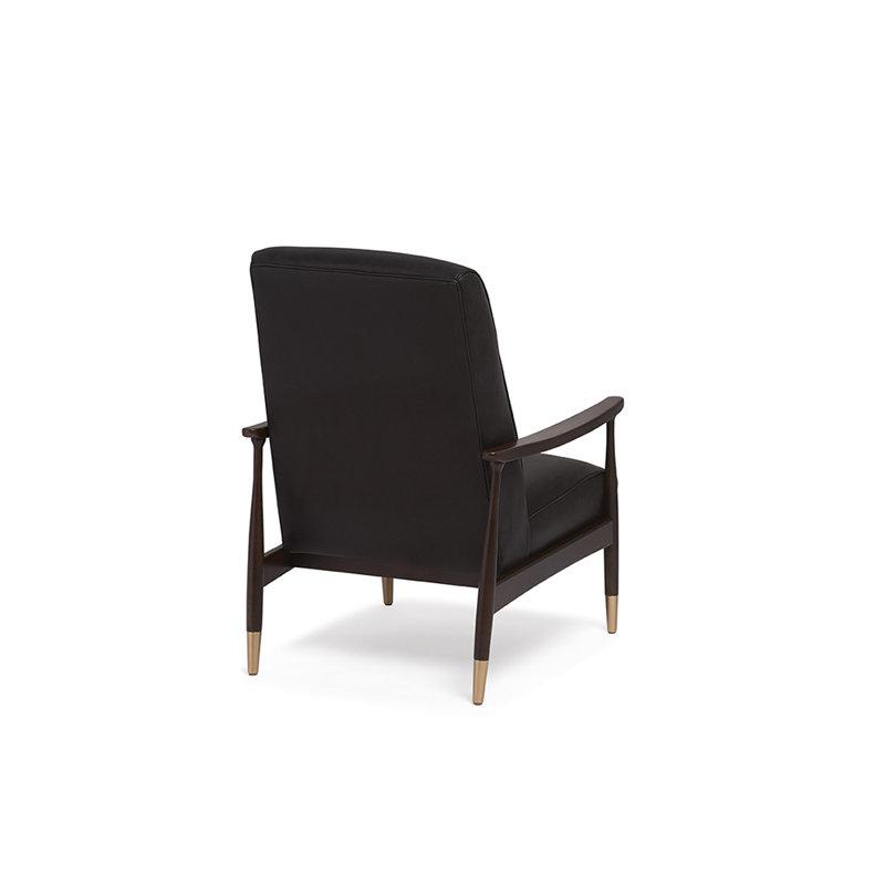 Draper Armchair, Ebony, Mont Blanc Caramel