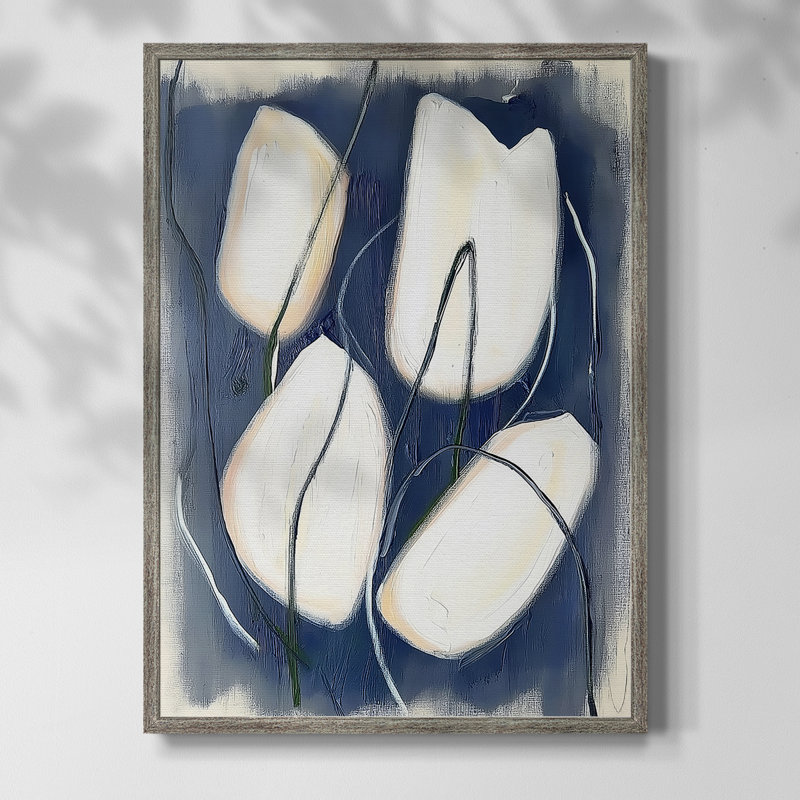 Reproduction encadrée FLORAL Series DCCV III - bois massif, H 21 po x l 17 po