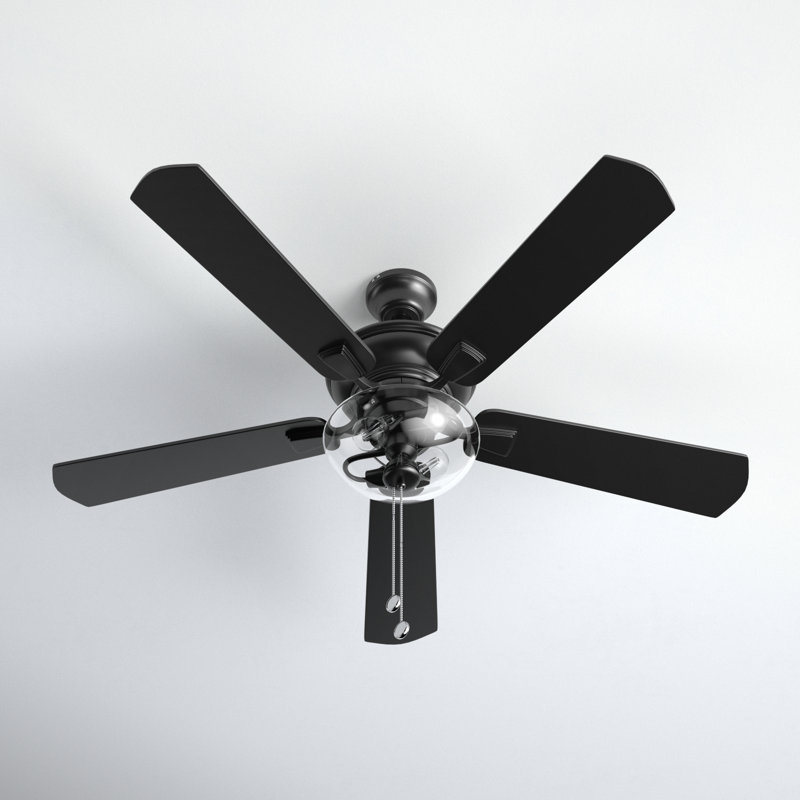 Cayman 52'' Ceiling Fan with Light Kit, Matte Black